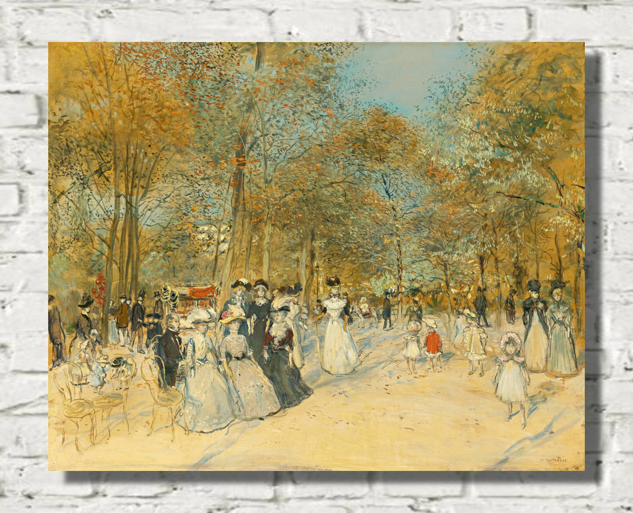 Jean-François Raffaëlli Print, The Champs-Élysées