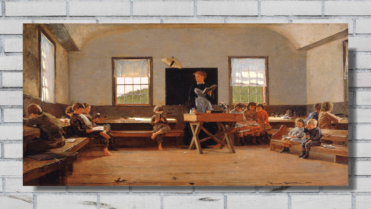 Winslow Homer Fine Art Print : The Country School (1871)