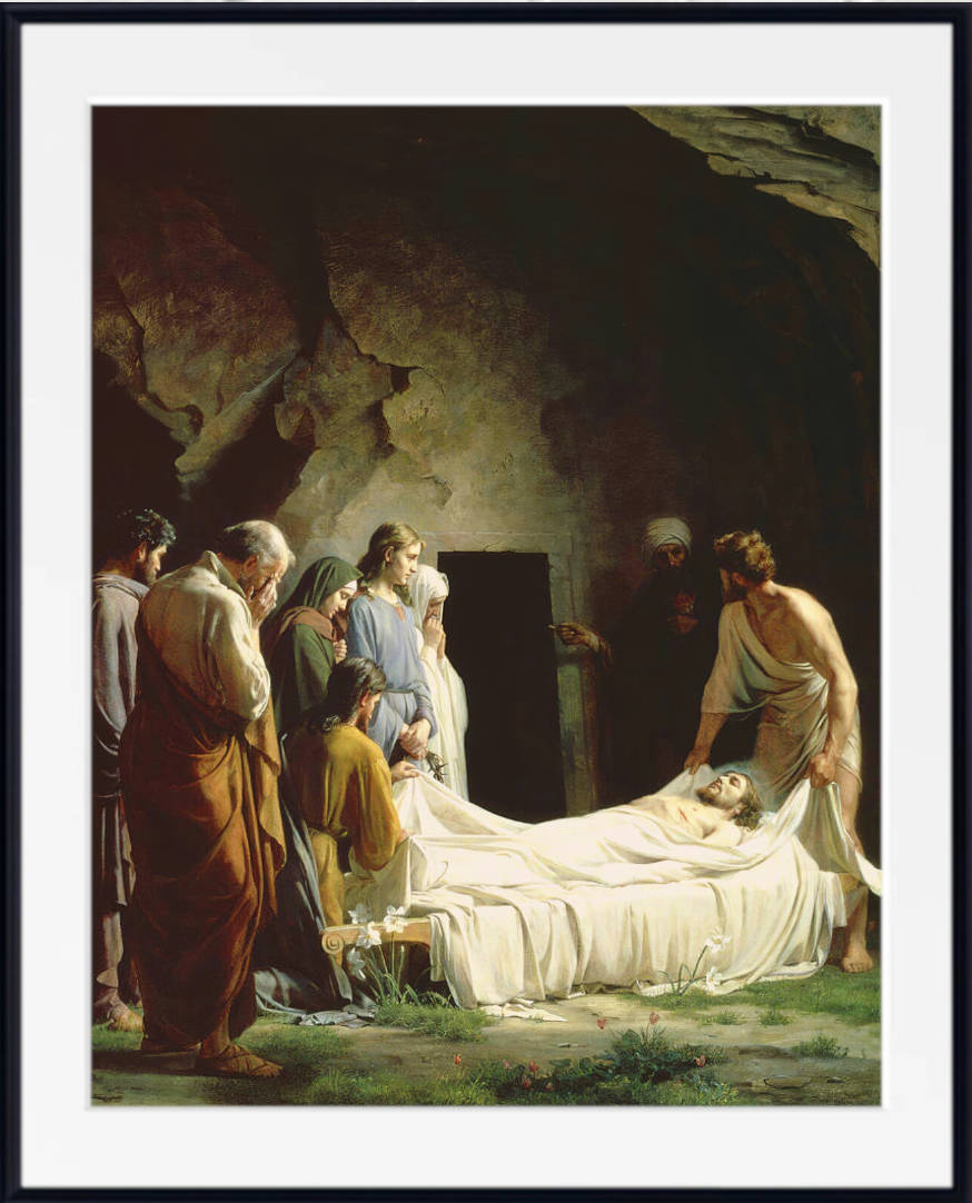 Carl Bloch Print, The Entombment (1873)