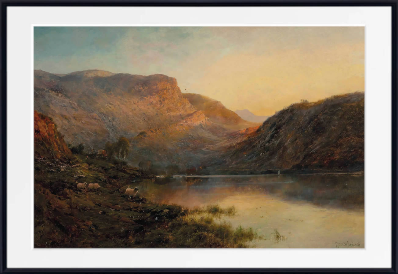 Alfred de Bréanski Print, Evening Glow, Vale Of Eagle, Loch Lomond