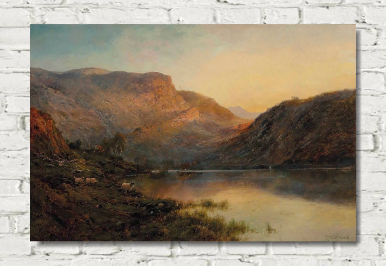 Alfred de Bréanski Print, Evening Glow, Vale Of Eagle, Loch Lomond