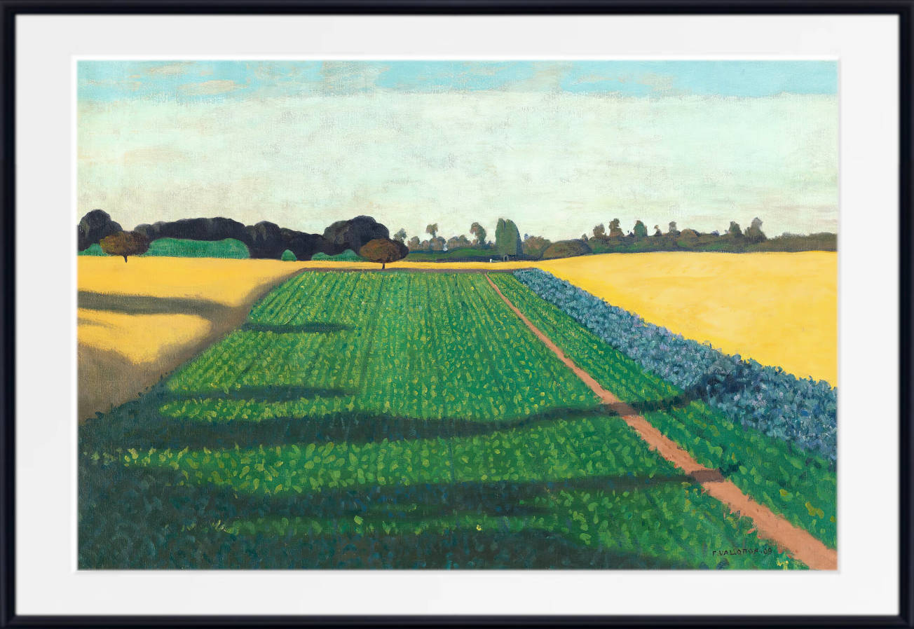 Félix Vallotton Print, The Fields, Plateau Of Red Cross (1914)