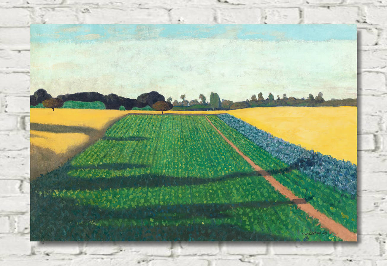 Félix Vallotton Print, The Fields, Plateau Of Red Cross (1914)