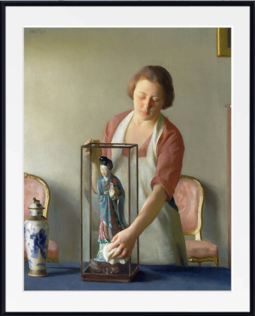 William McGregor Paxton Print, The Figurine (1921)