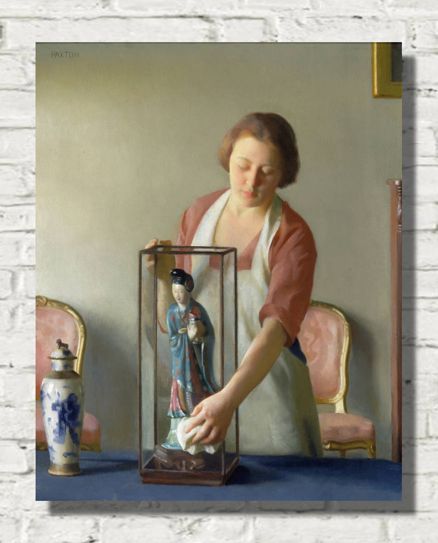 William McGregor Paxton Print, The Figurine (1921)