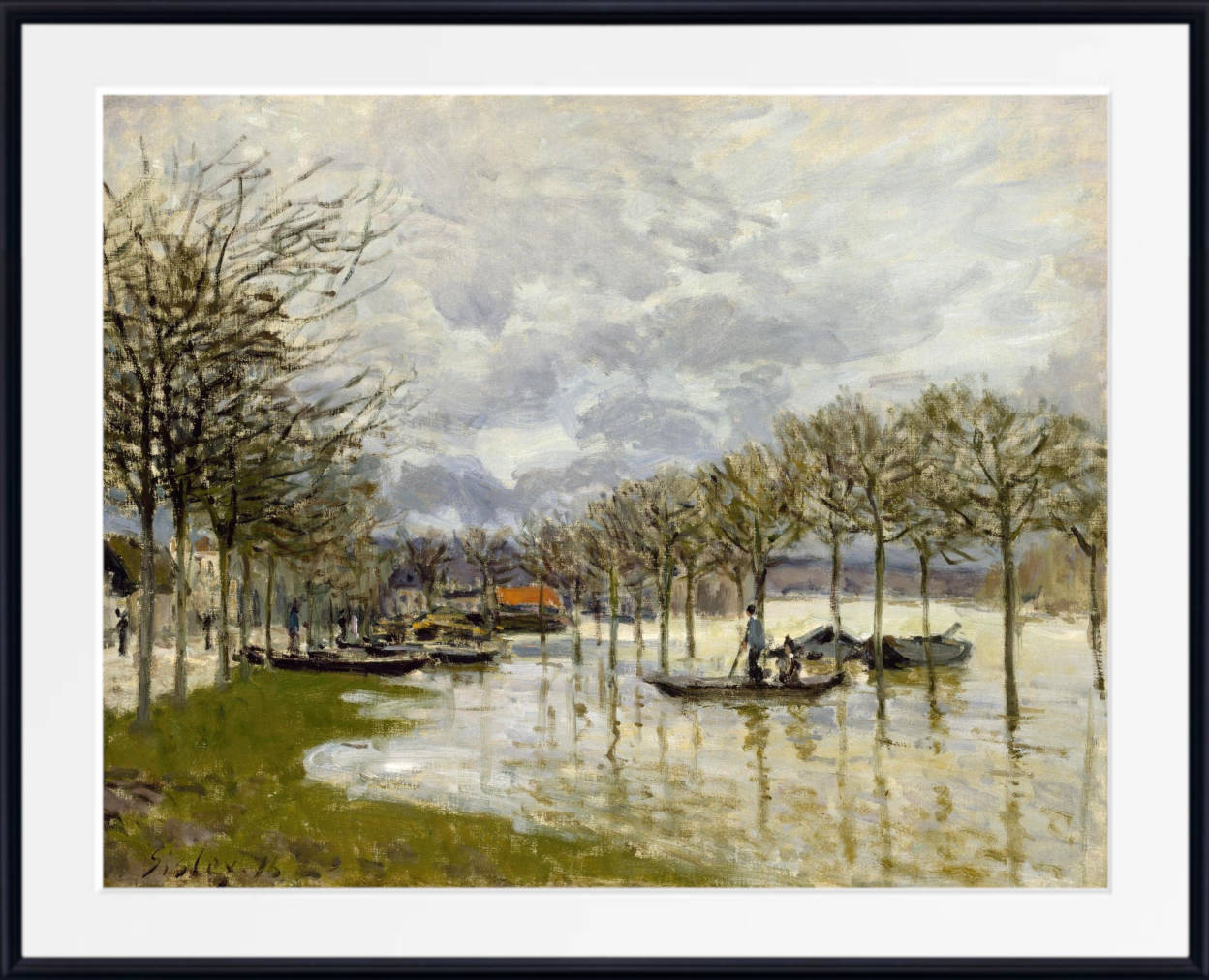 Alfred Sisley Print, The Flood on the Road to Saint-Germain (1876)