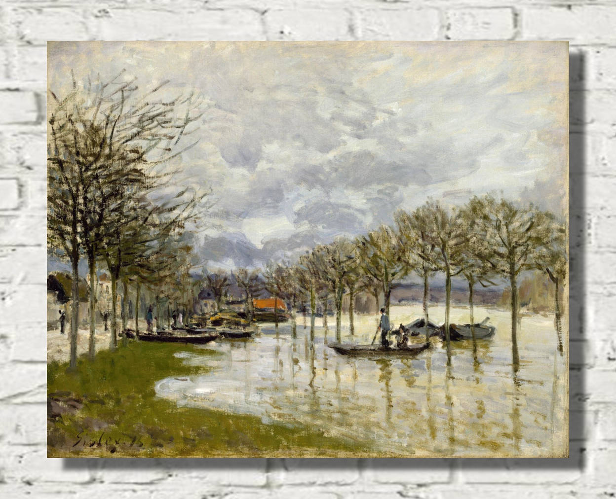 Alfred Sisley Print, The Flood on the Road to Saint-Germain (1876)