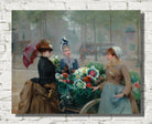 Louis Marie De Schryver Print, The Flower Market (1897)