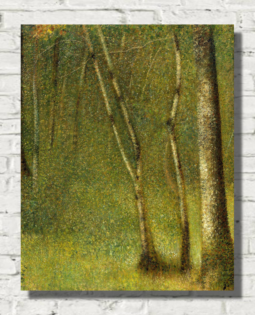 Georges Seurat Print : The Forest at Pontaubert (1881)