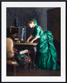 William McGregor Paxton Print, The Green Dress (1914)