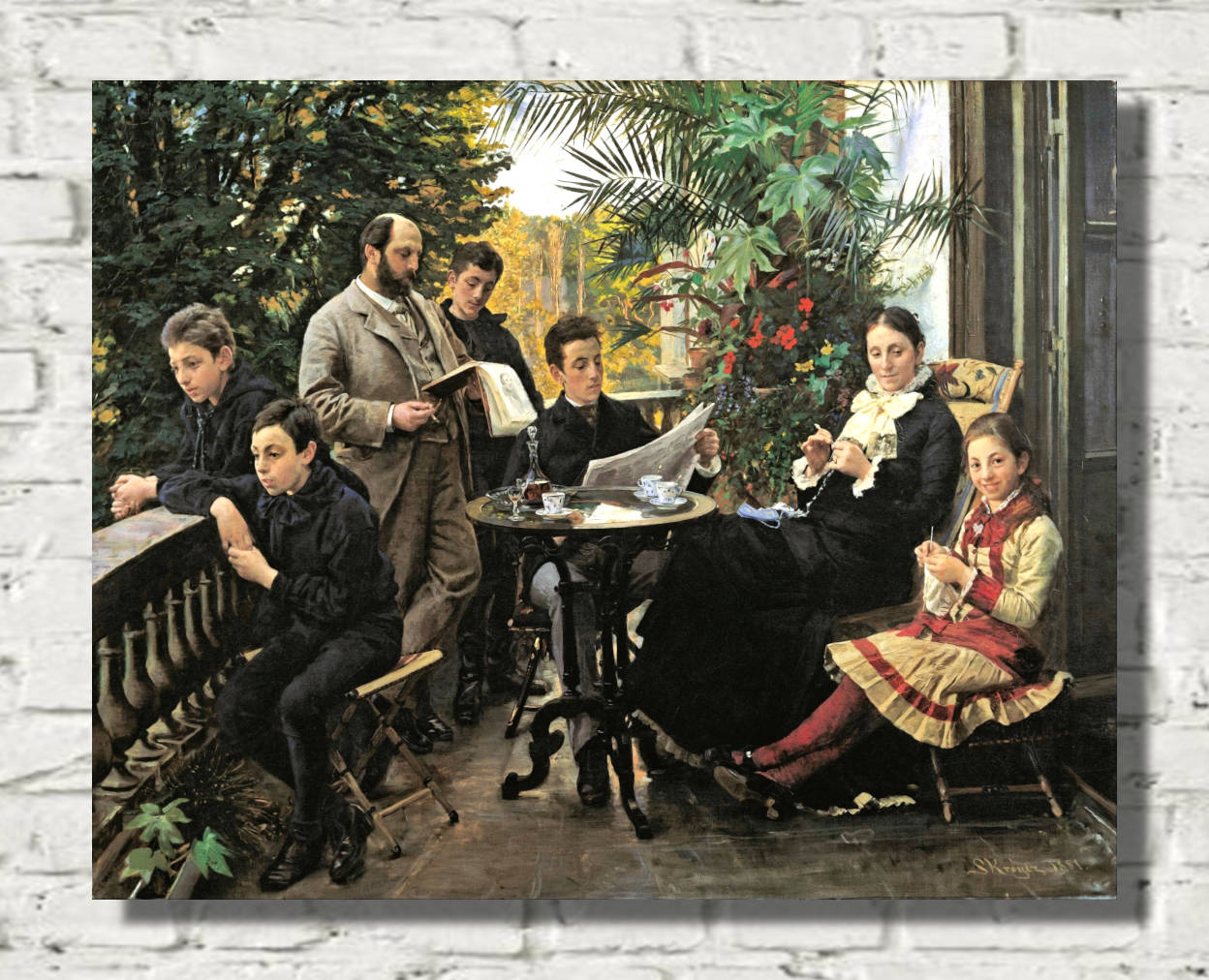 PS Krøyer Print, The Hirschsprung family portrait