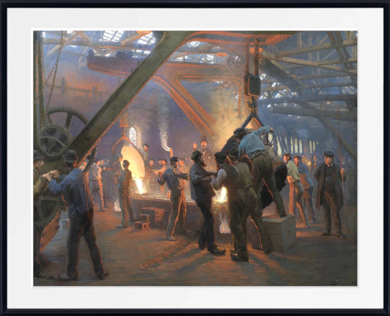 PS Krøyer Print, The Iron Foundry, Burmeister and Wain (1885)