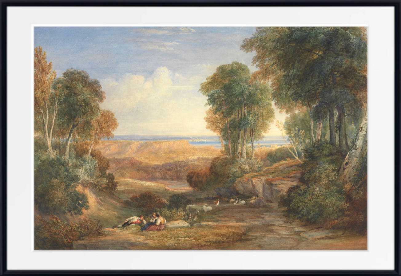 David Cox Print, The Junction of the Severn and the Wye (1830)