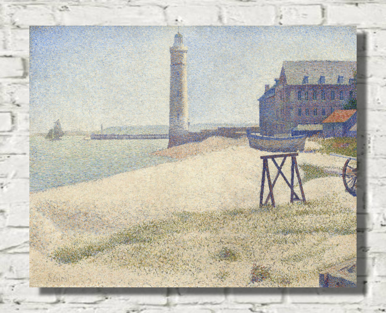 Georges Seurat Print : The Lighthouse at Honfleur (1886)