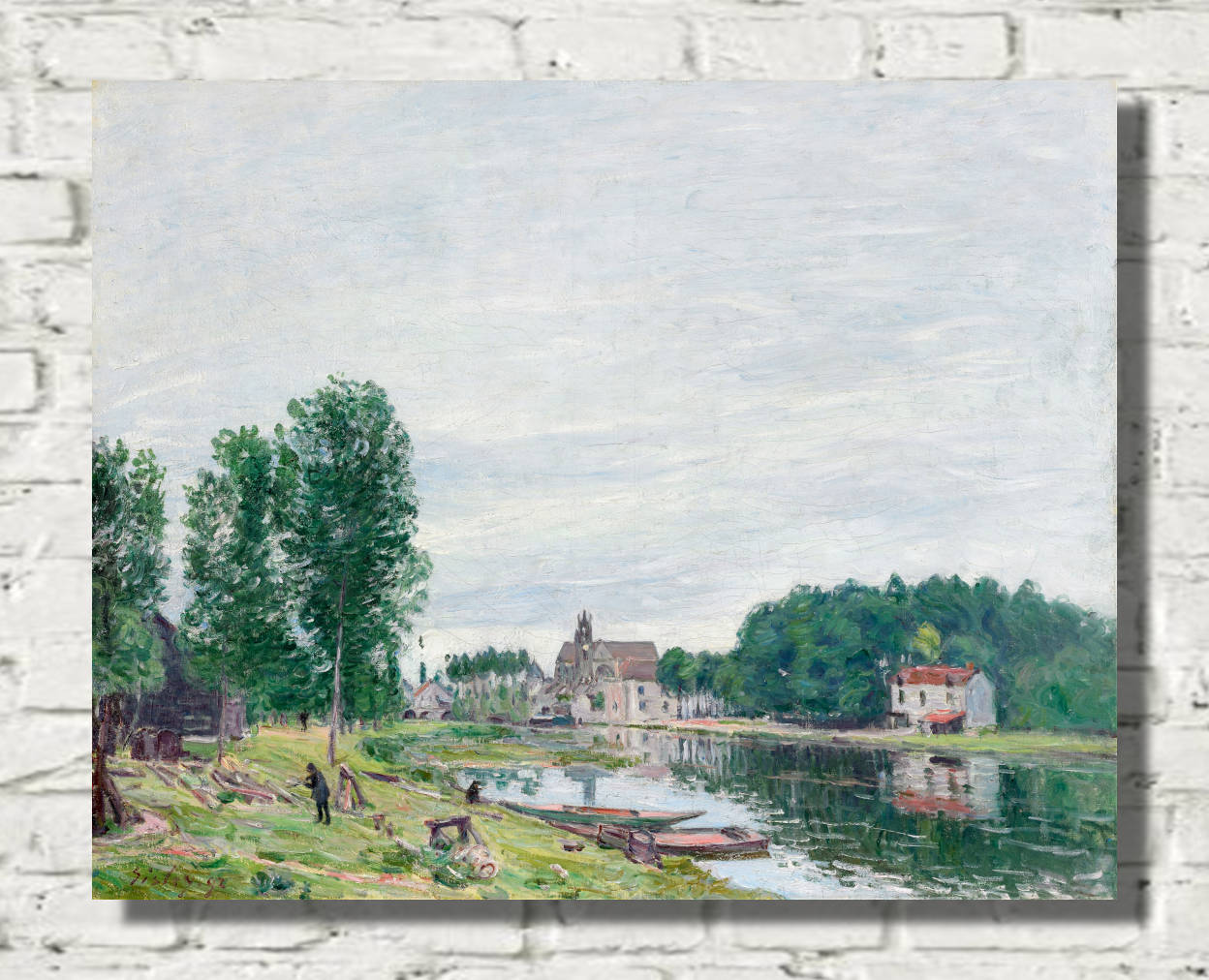 Alfred Sisley Print, The Matrat Boatyard, Moret-Sur-Loing