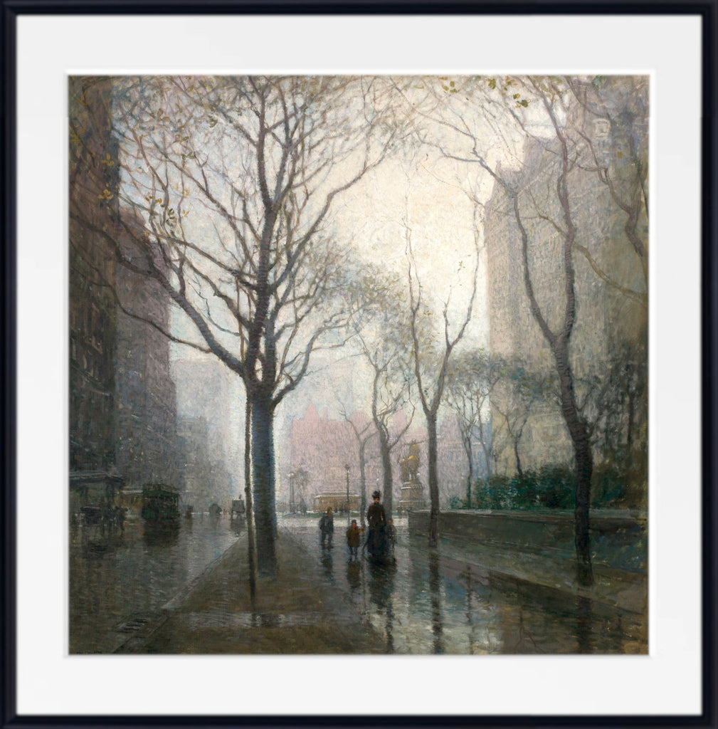The Plaza after the Rain, Theodore Earl Butler