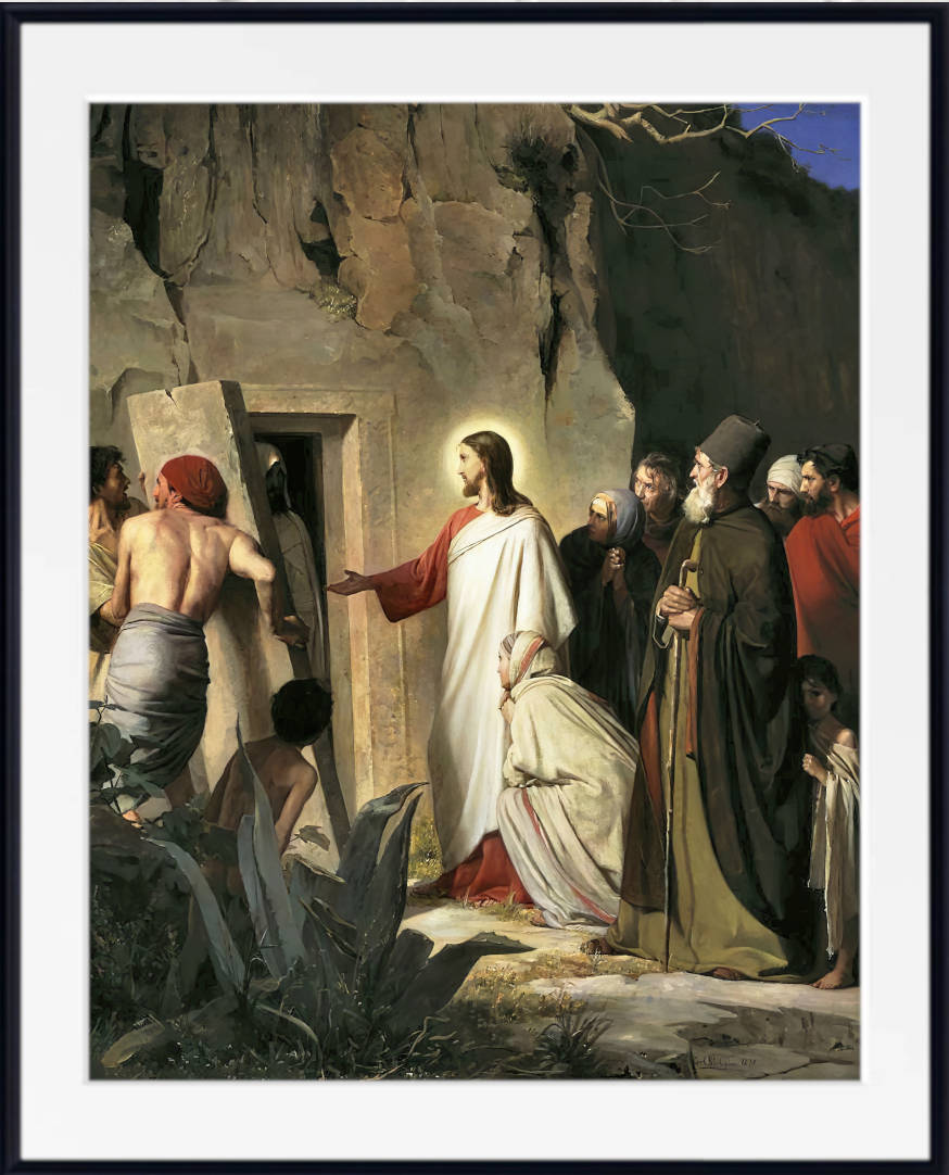 Carl Bloch Print, The Raising of Lazarus