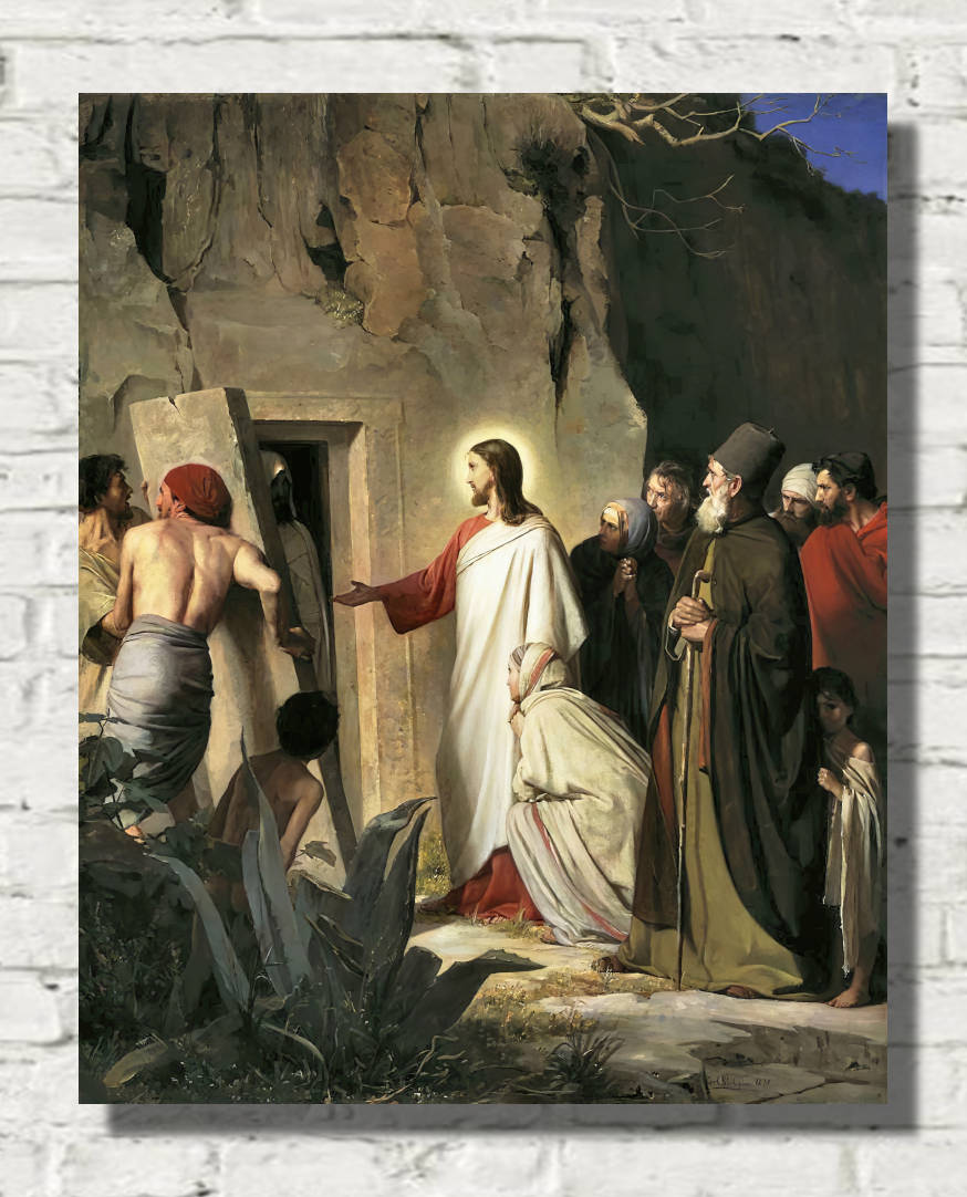 Carl Bloch Print, The Raising of Lazarus