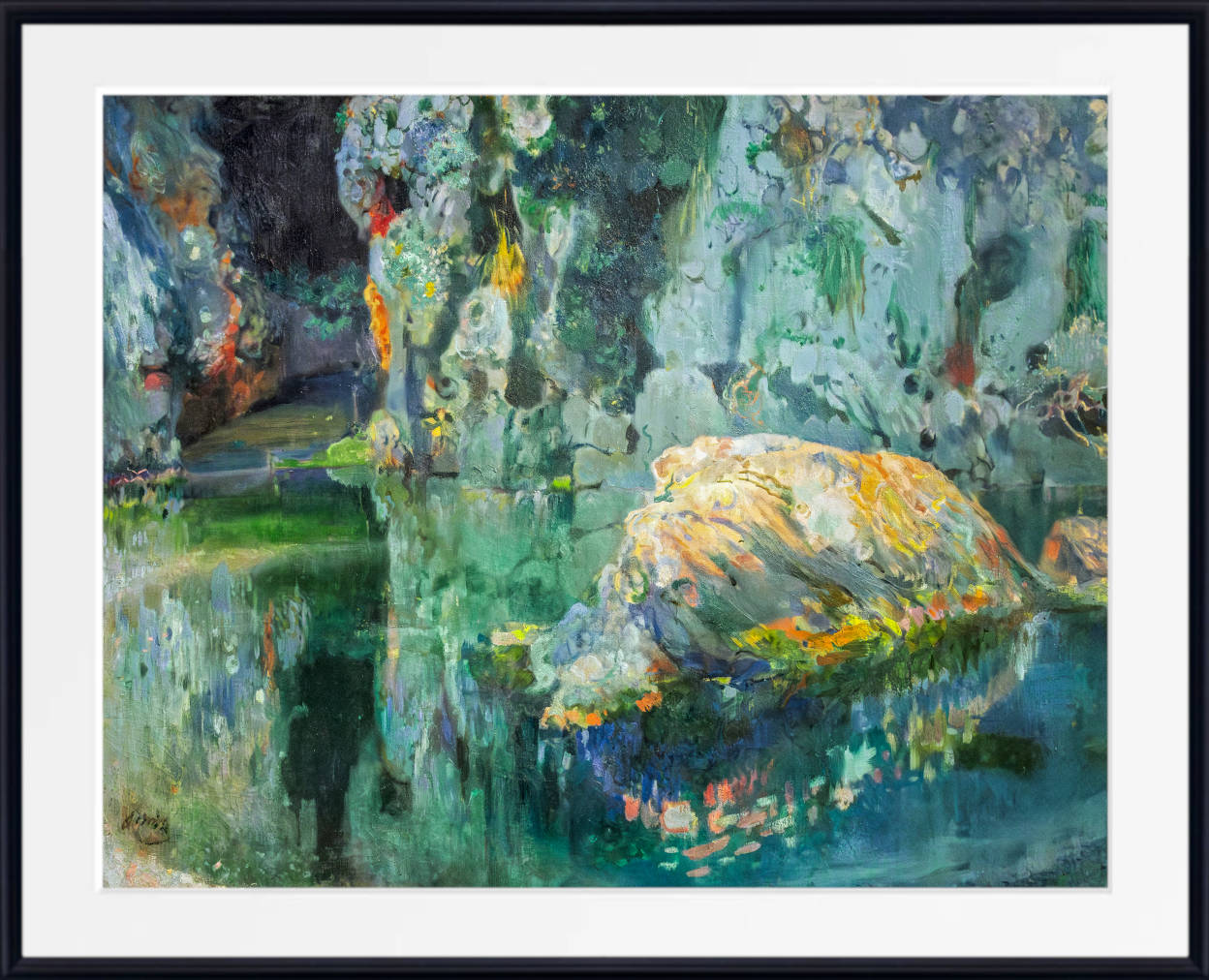 Joaquin Mir Trinxet Print, The Rock in the Pond