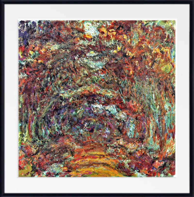 The Rose Walk Giverny by Claude Monet framed print
