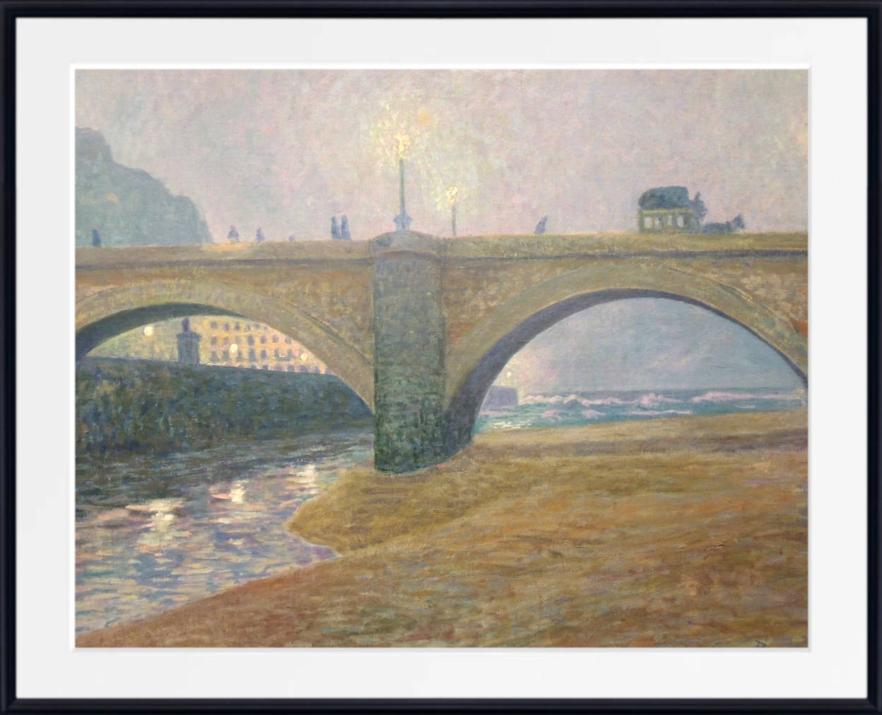 Darío de Regoyos Print, The Santa Catalina Bridge in San Sebastián