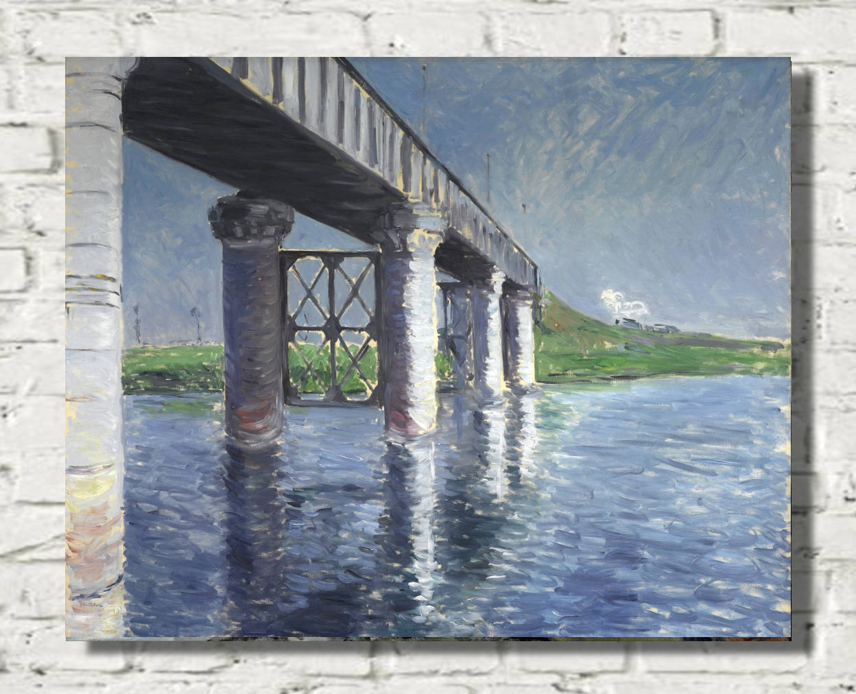 Gustave Caillebotte Print : The Seine and the Railway Bridge at Argenteuil (1885)