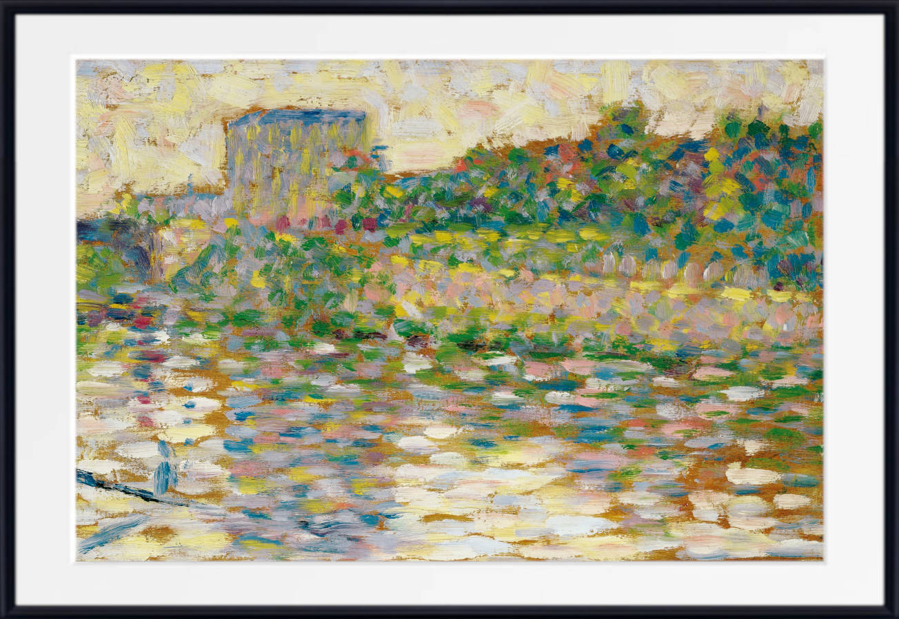 Georges Seurat Print, The Seine at Courbevoie (c1883 )