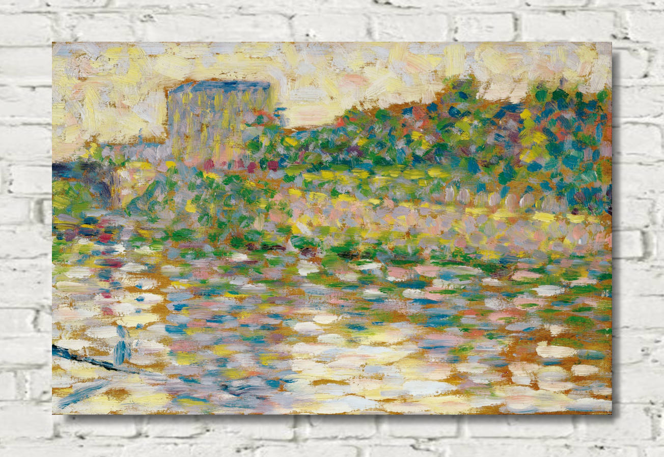 Georges Seurat Print, The Seine at Courbevoie (c1883 )