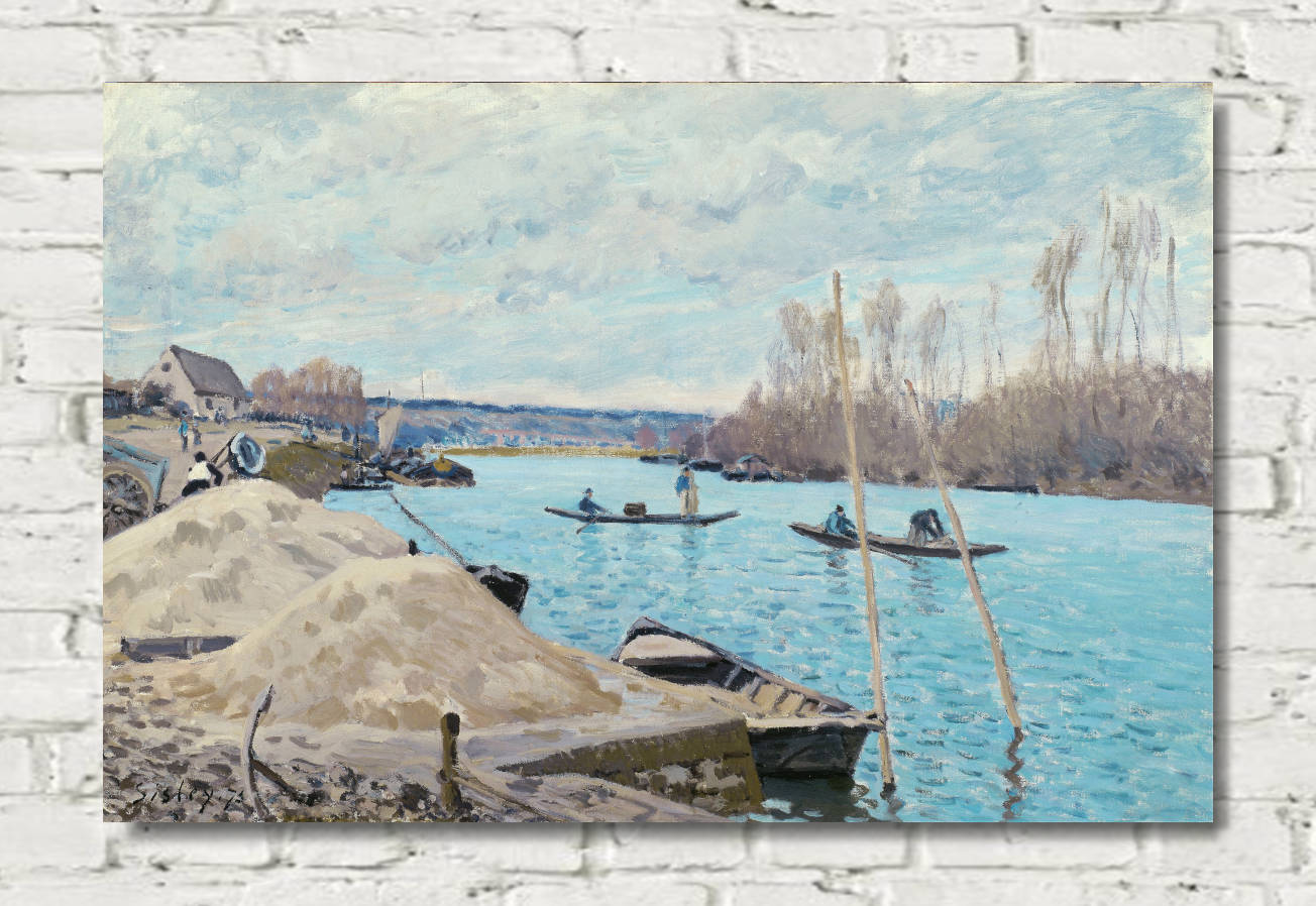 Alfred Sisley Print, The Seine at Port-Marly, Piles of Sand