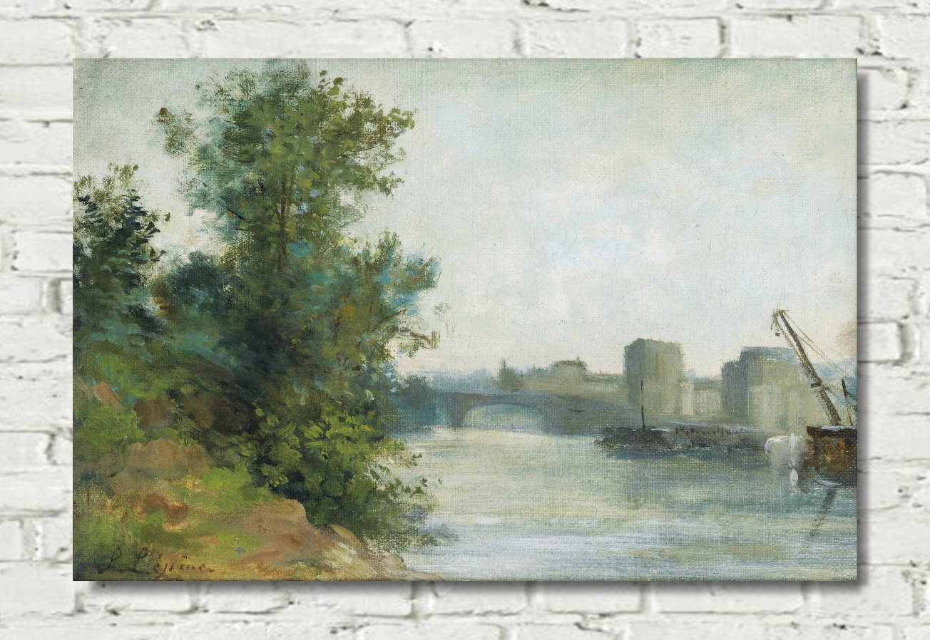 Stanislas Lepine Print, The Seine at the Neuilly bridge