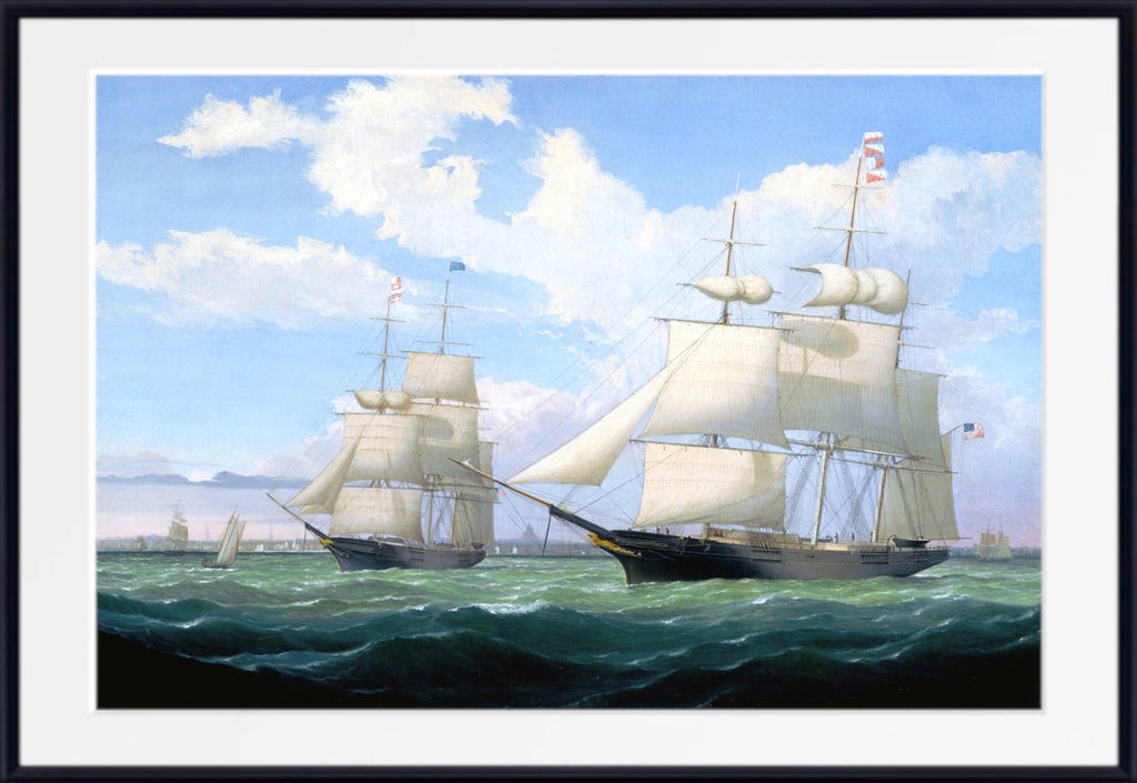 The Ships Winged Arrow and Southern Cross in Boston Harbor (1853) by Fitz Henry Lane