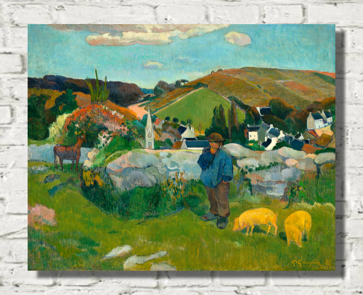 Paul Gauguin Print : The Swineherd (1888)