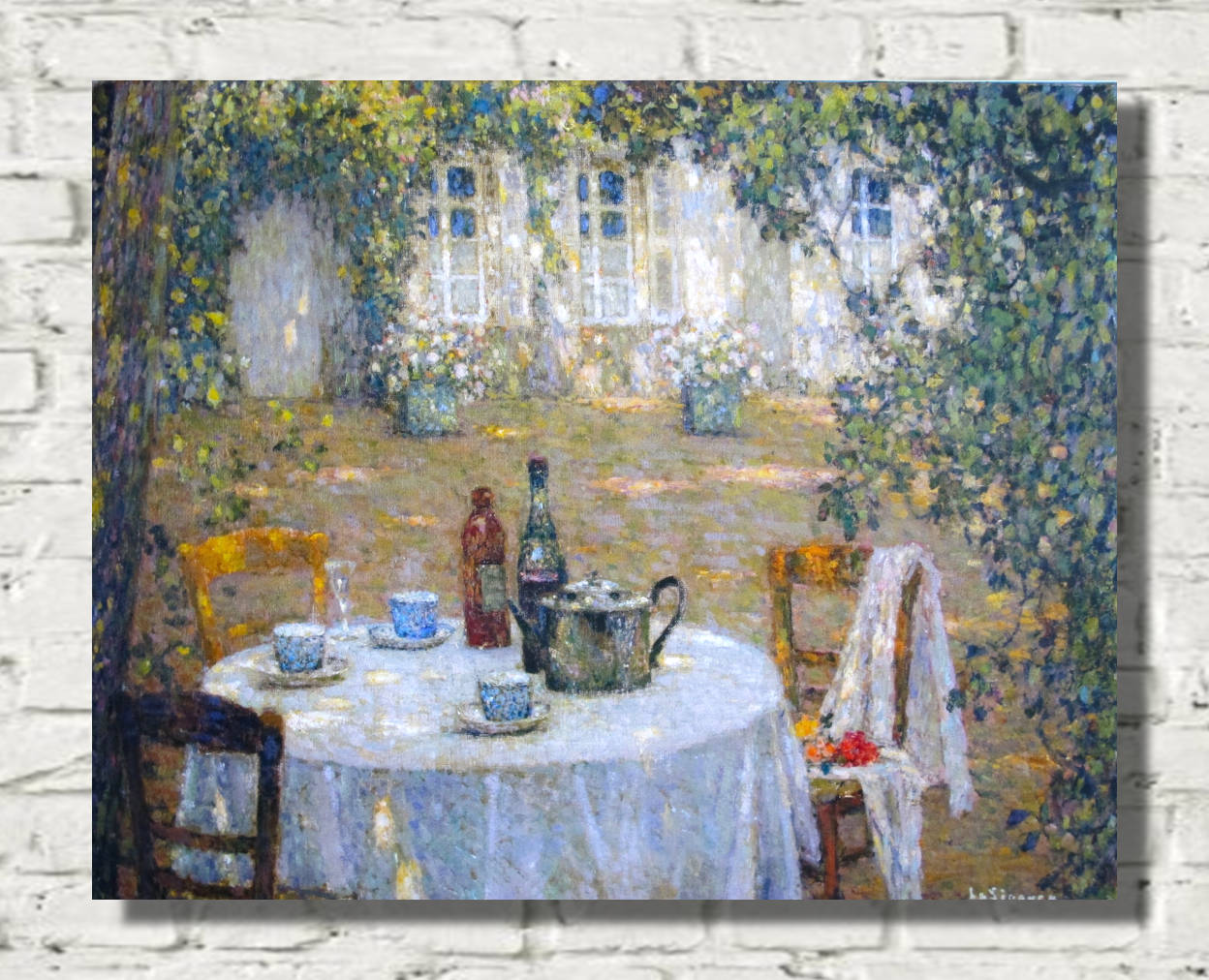 Henri le Sidaner、超希少画・海外レゾネ、新品高級額・額装付 Henri Le Sidaner Breakfast Canvas Print | eBay
