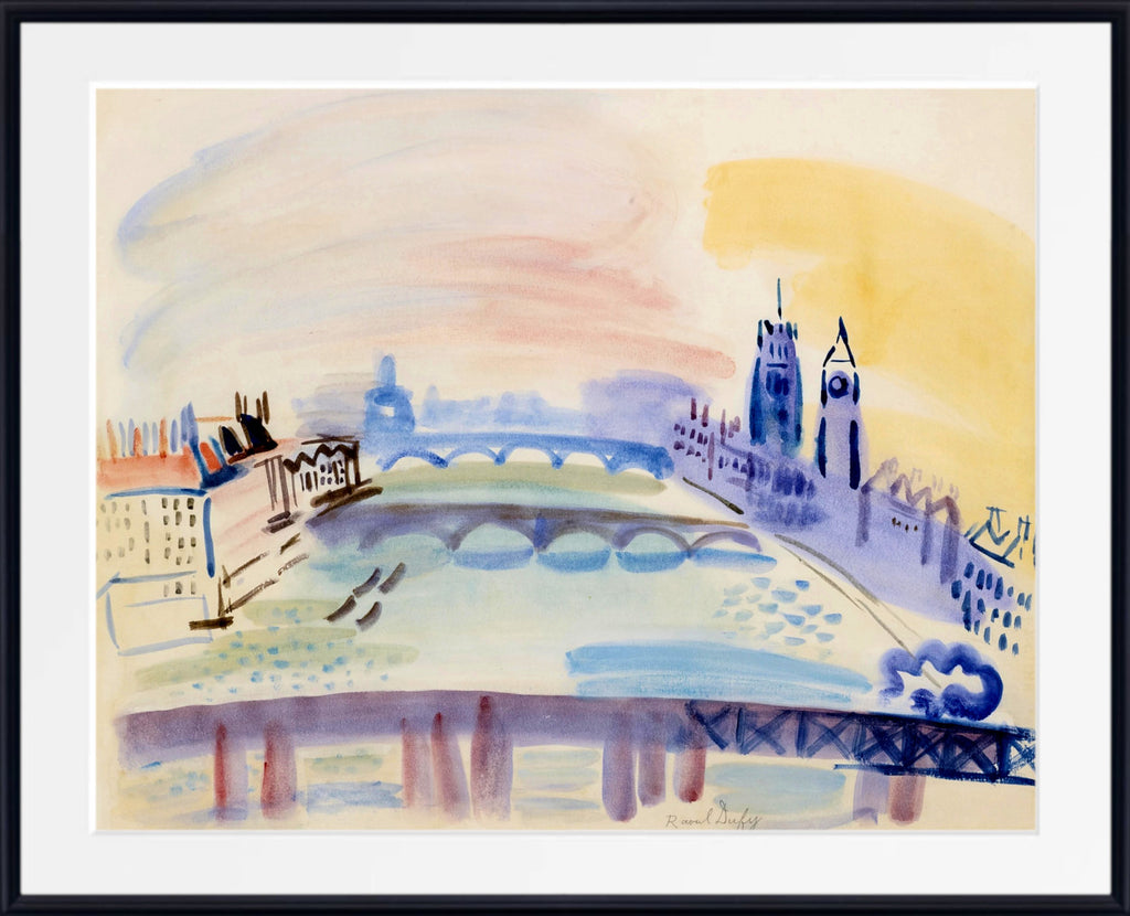 The Thames, London (ca 1932) by Raoul Dufy