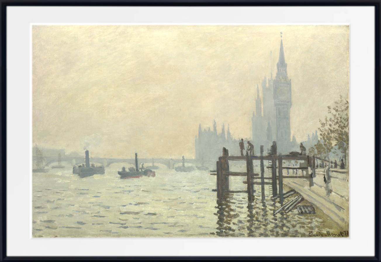 Claude Monet Print, The Thames at Westminster (1871)