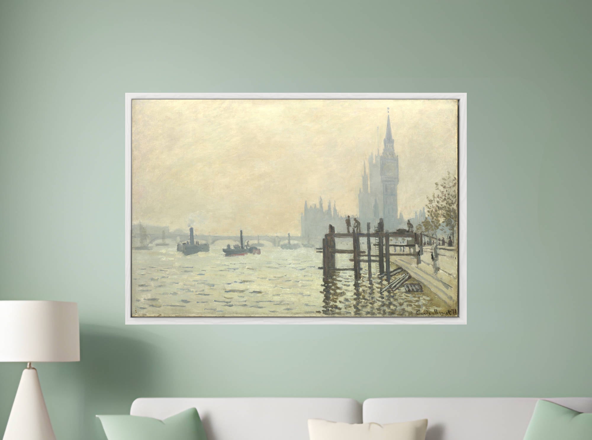 Claude Monet Print, The Thames at Westminster (1871)