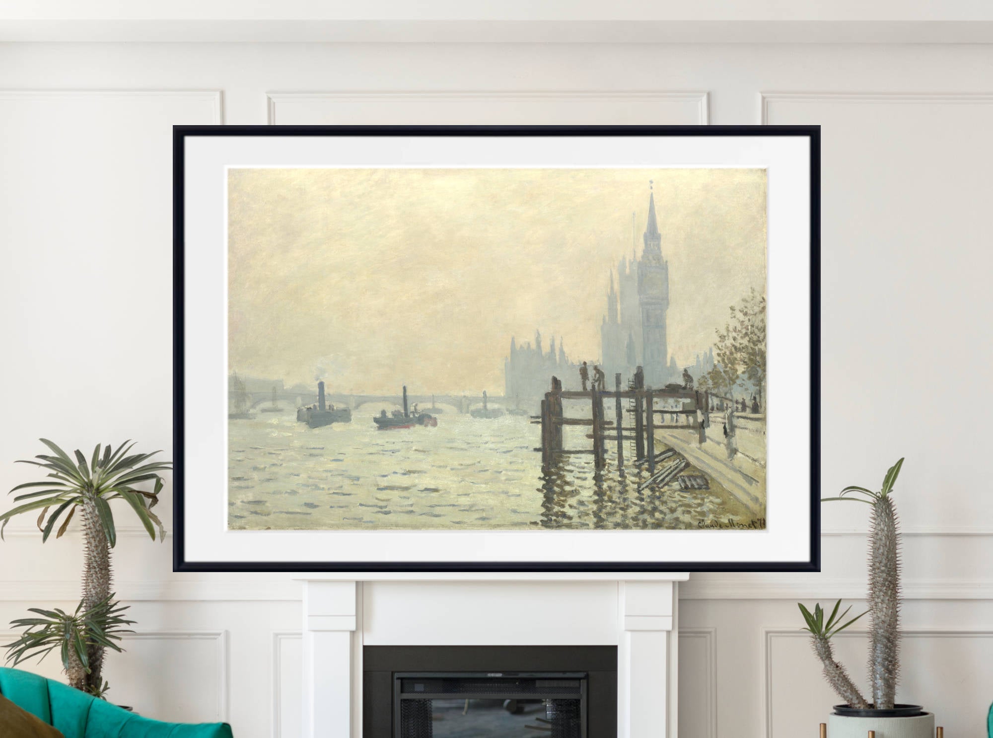 Claude Monet Print, The Thames at Westminster (1871)