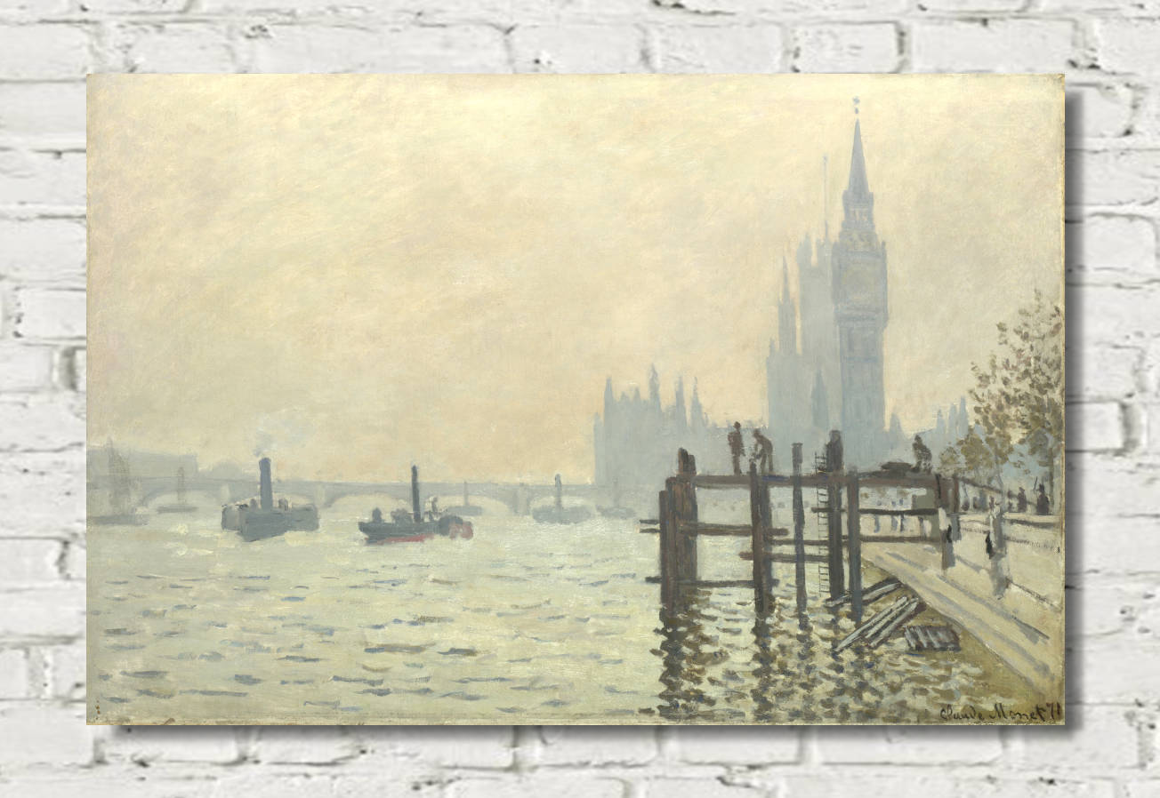 Claude Monet Print, The Thames at Westminster (1871)