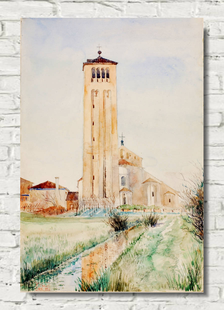 Cass Gilbert Print, The Tower, Cathedral of Torcello