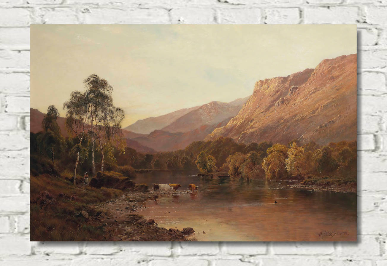 Alfred de Bréanski Print, The Valley Of Borrowdale