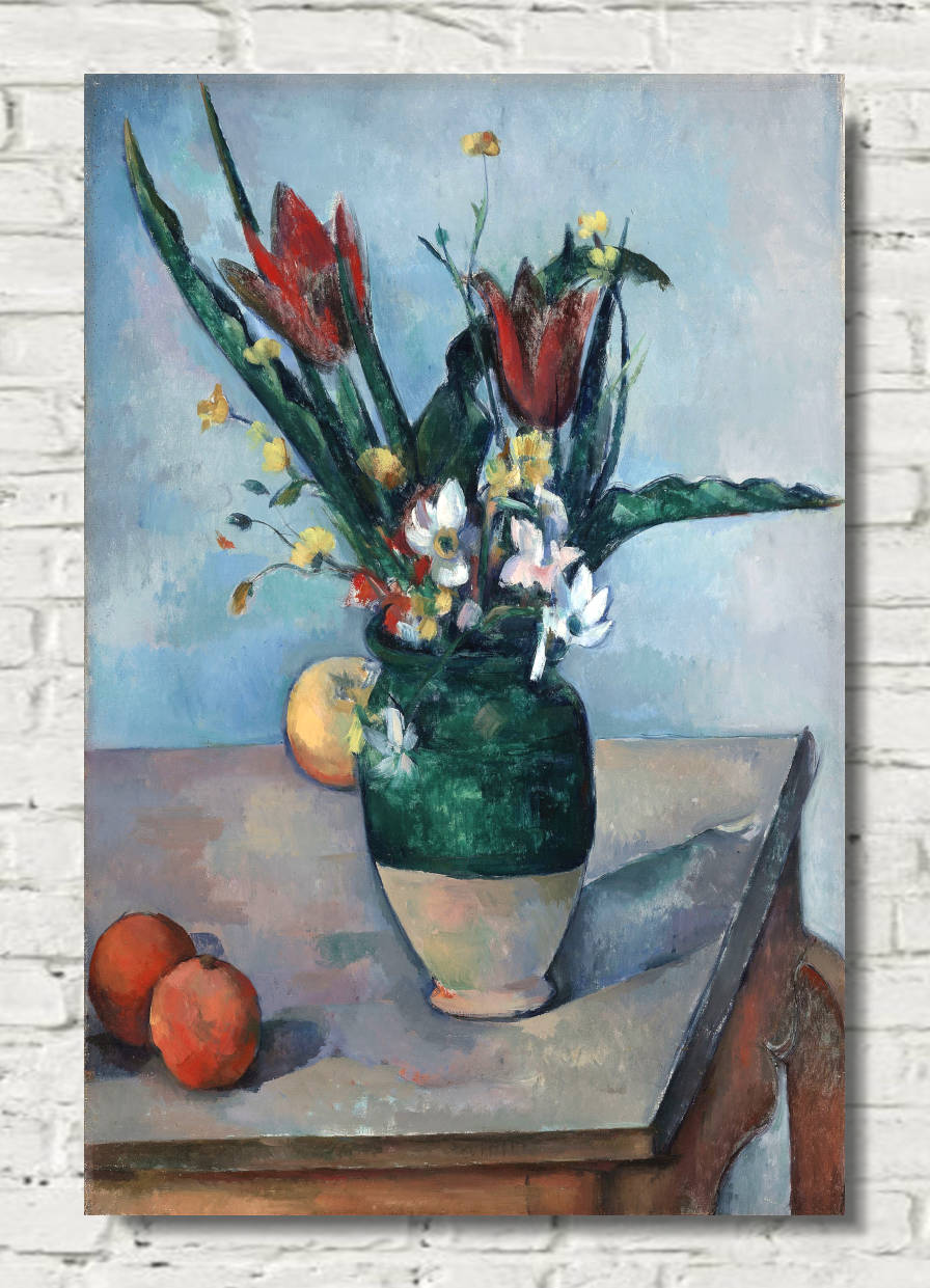 Paul Cézanne Print, The Vase of Tulips (c. 1890)