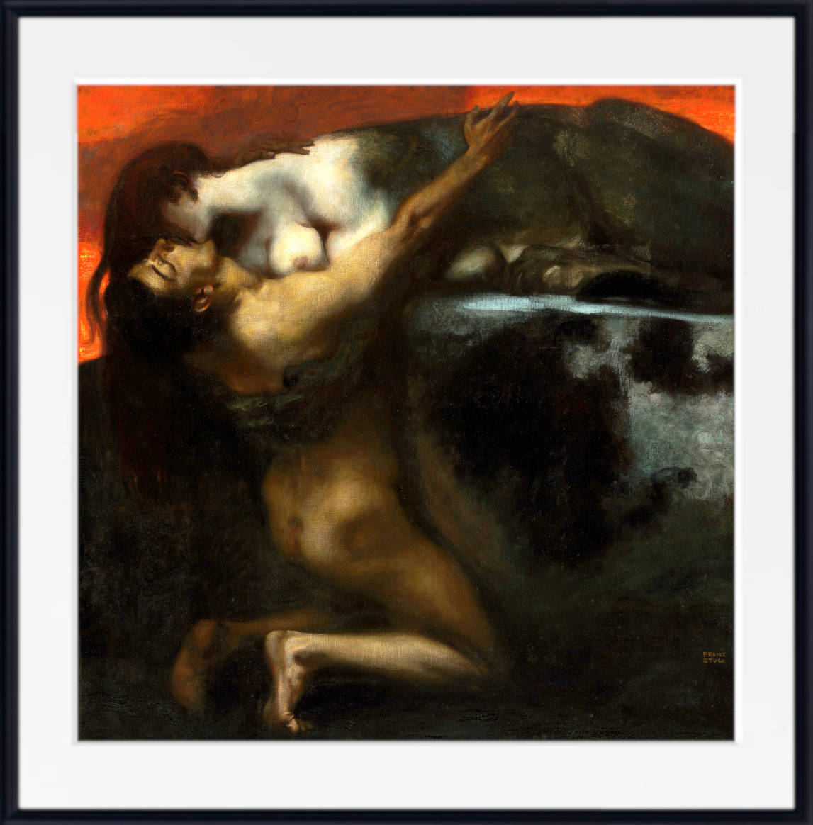 The Kiss of the Sphinx, Franz Stuck Fine Art Print