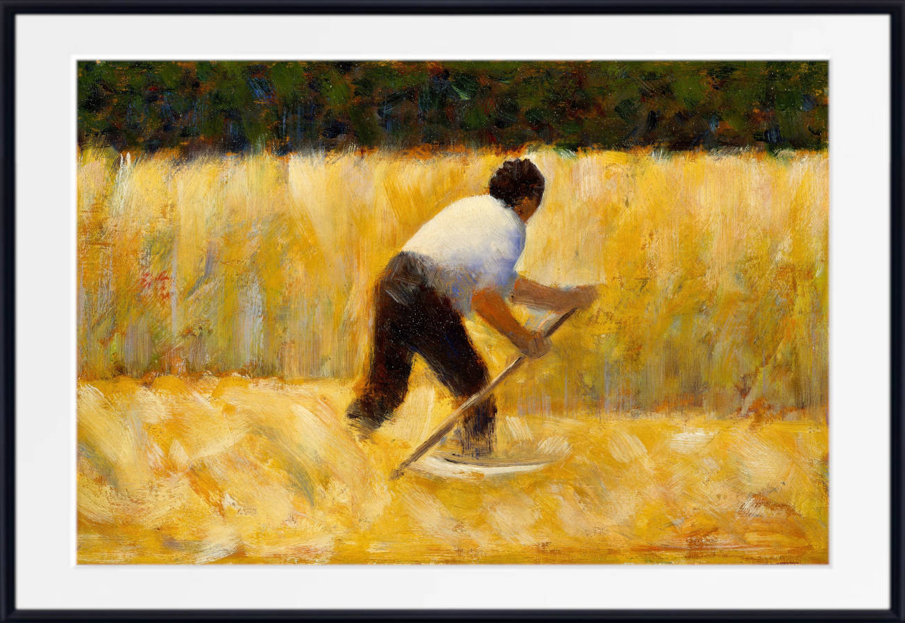 Georges Seurat Print, The Mower (c1881)