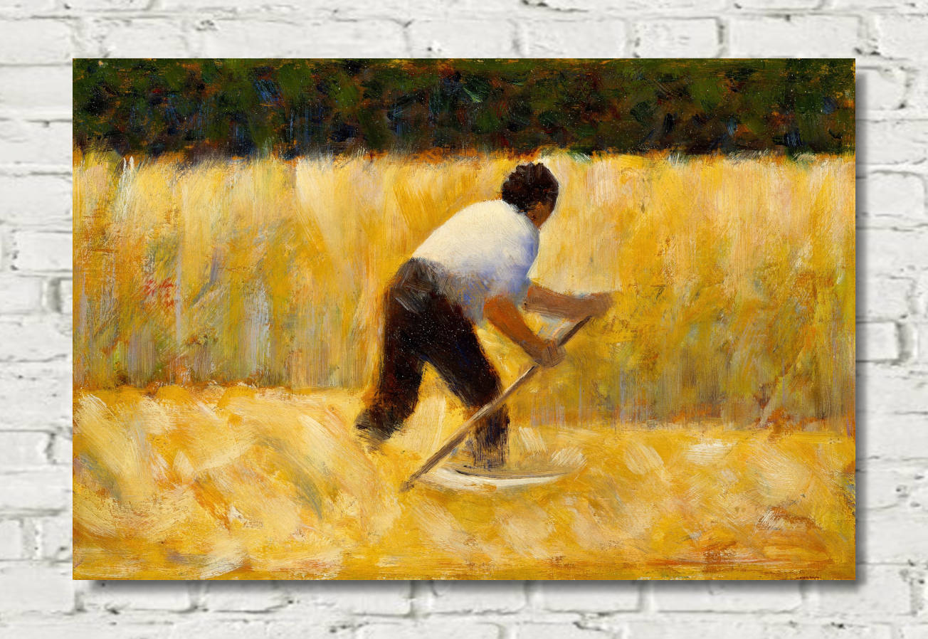 Georges Seurat Print, The Mower (c1881)