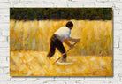 Georges Seurat Print, The Mower (c1881)