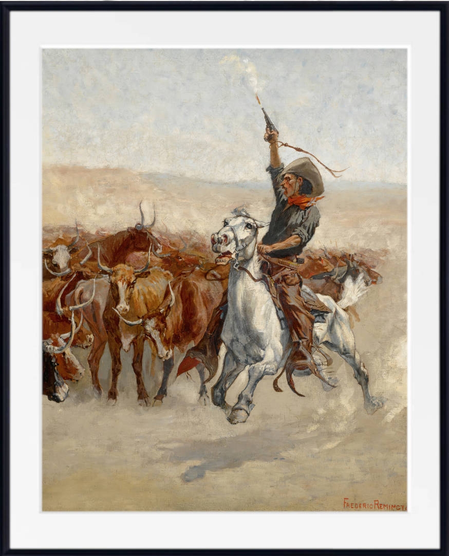 The Round-Up, Frederic Remington Fine Art Print