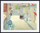 Édouard Manet Print : The Rue Mosnier with Flags