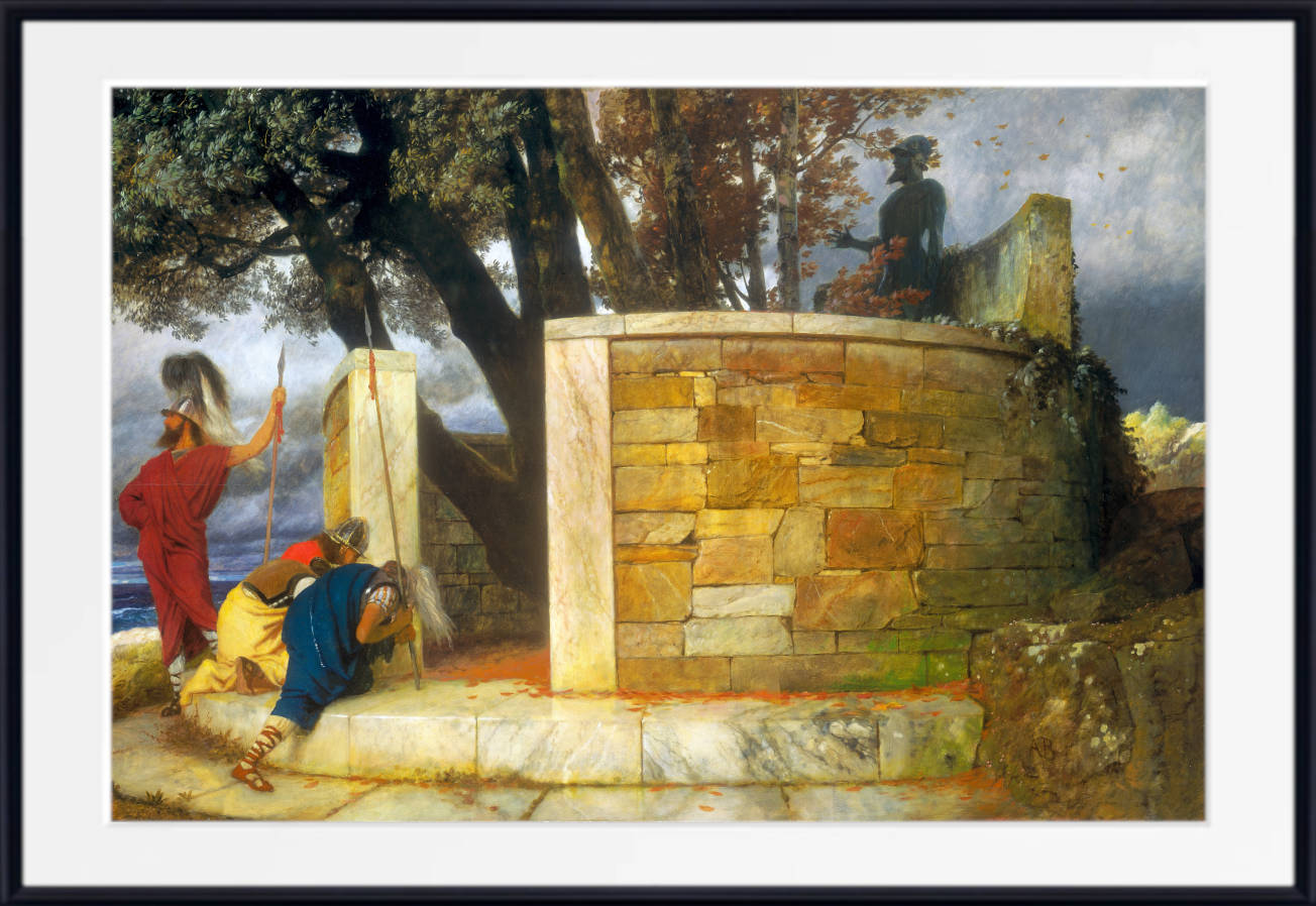 The Sanctuary of Hercules, Arnold Bocklin Fine Art Print, Symbolism