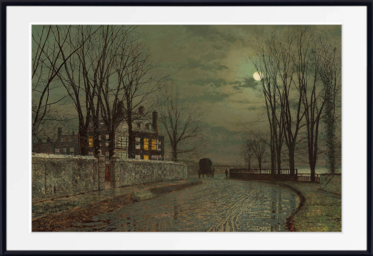 John Atkinson Grimshaw Fine Art Print : The Turn of the Road