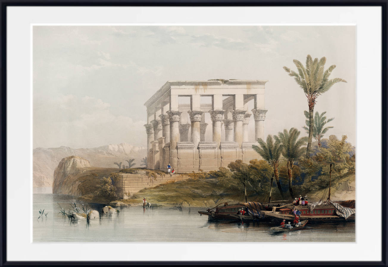 The hypaethral temple at Philae, David Roberts Fine Art Print